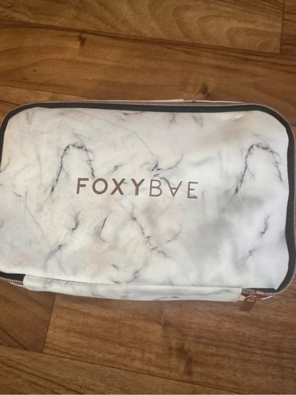 FoxyBae Mini Travel Hair Tool Set Dryer Flat Iron Curler Marble Rose Gold